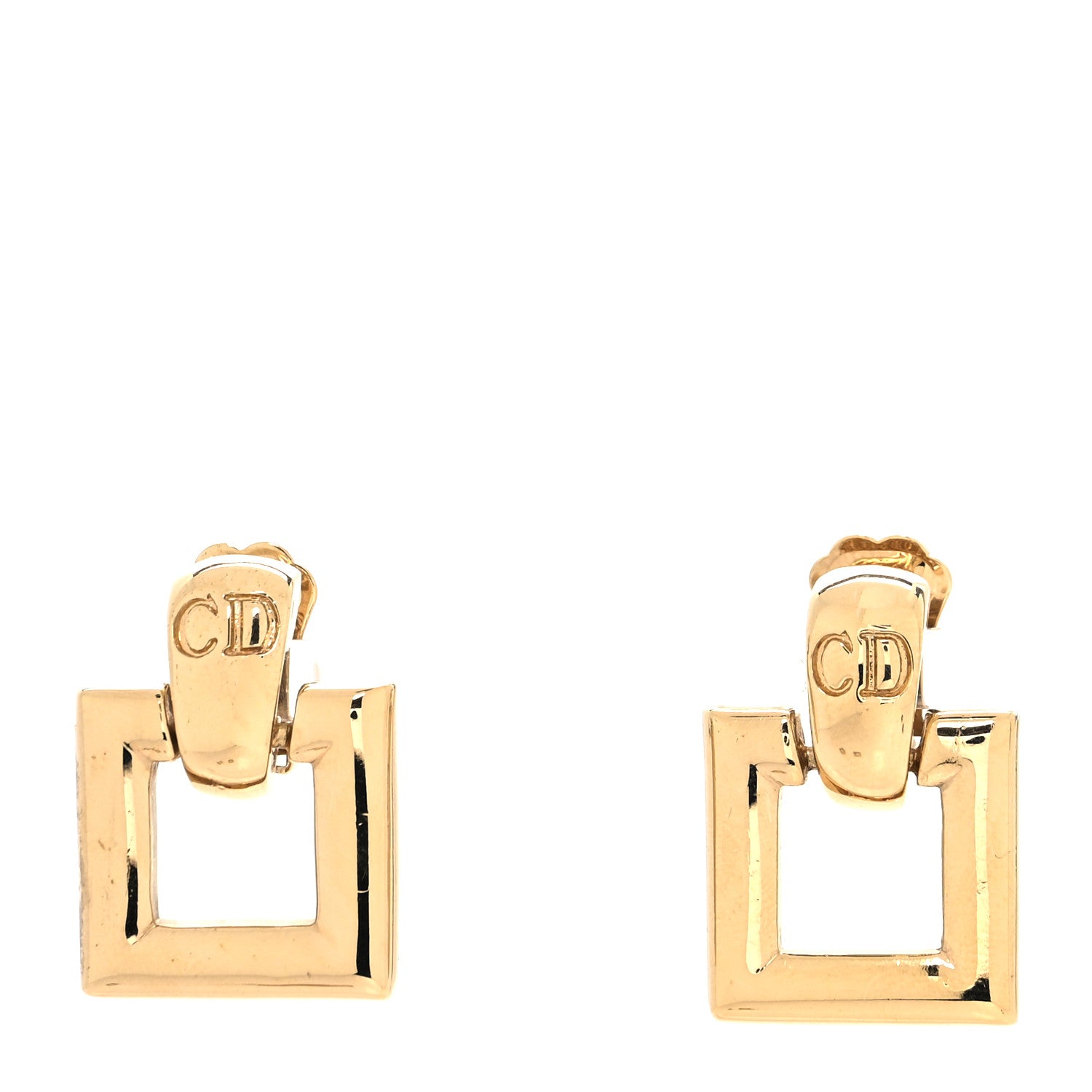 Christian Dior Enamel Crystal Interchangeable Earrings Gold 3 of 6