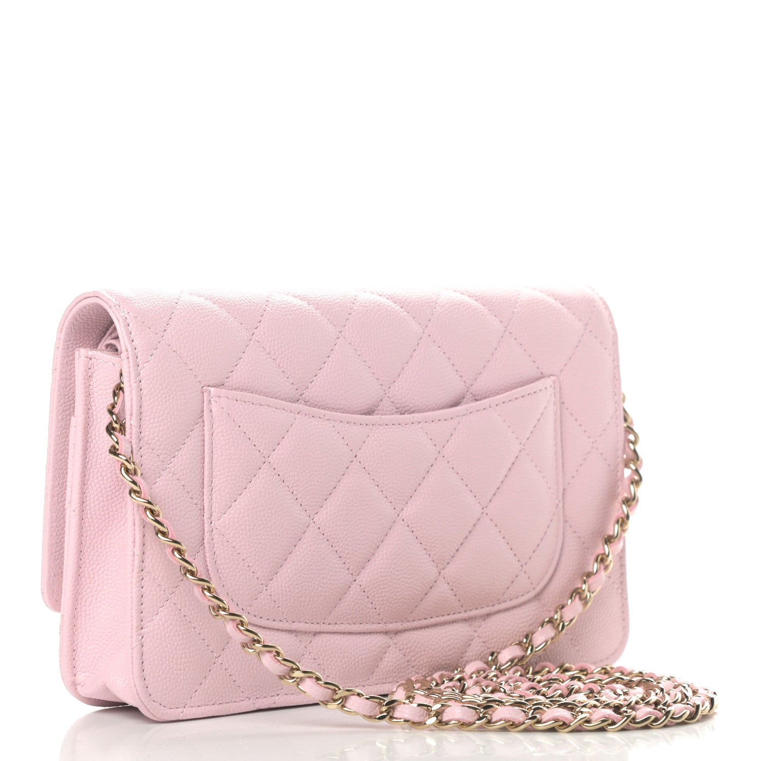 Chanel Caviar Quilted Coco Candy Wallet On Chain WOC Light Pink 3 of 11