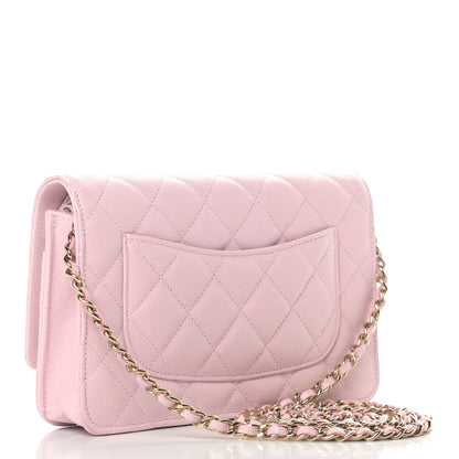 Chanel Caviar Quilted Coco Candy Wallet On Chain WOC Light Pink 3 of 11