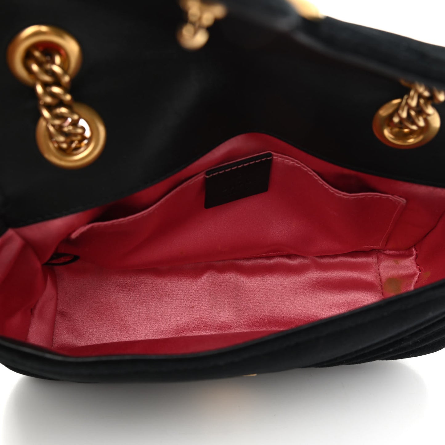 Velvet Matelasse Mini GG Marmont Shoulder Bag Black