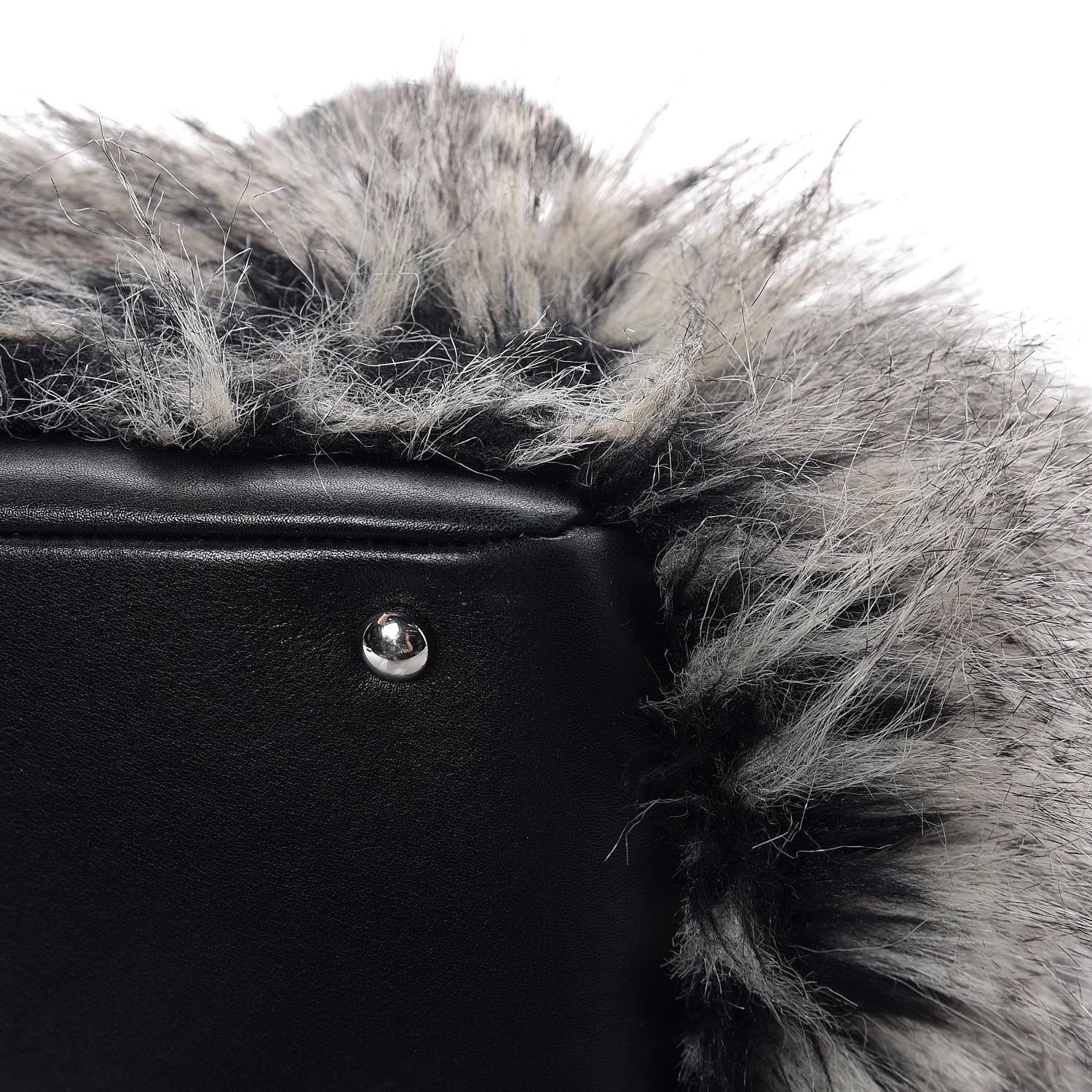 Chanel Calfskin Fantasy Fur Shopper Tote Black 12 of 13