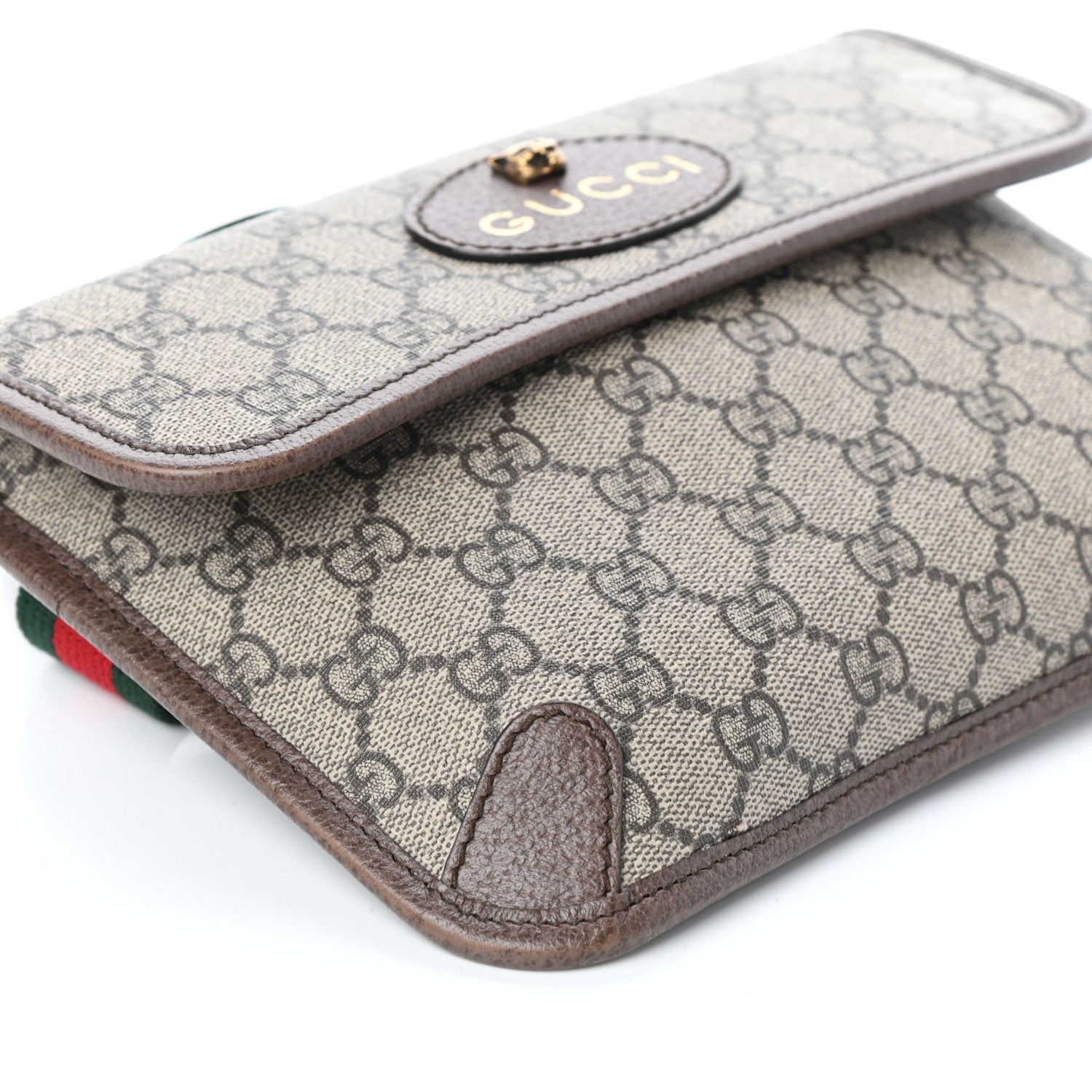 Gucci GG Supreme Monogram Neo Vintage Web Belt Bag Brown 8 of 9
