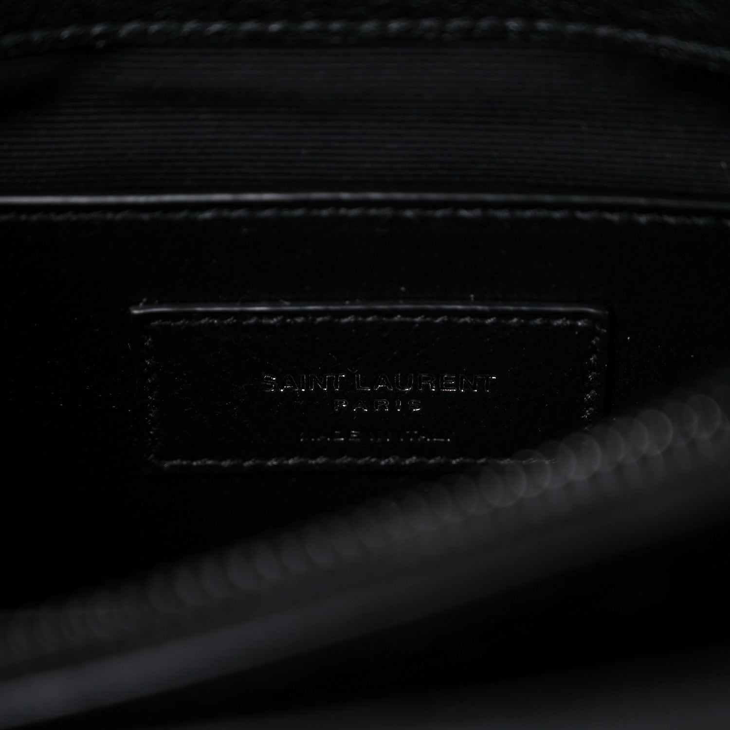 Saint Laurent Sheepskin Matelasse Chevron Monogram Monochrome Medium College Bag Black 7 of 9