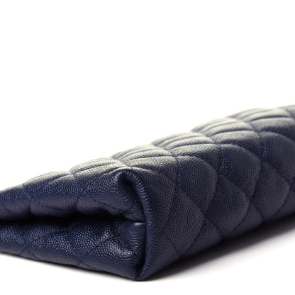 Chanel Caviar Quilted Small Pouch Navy 9 of 11