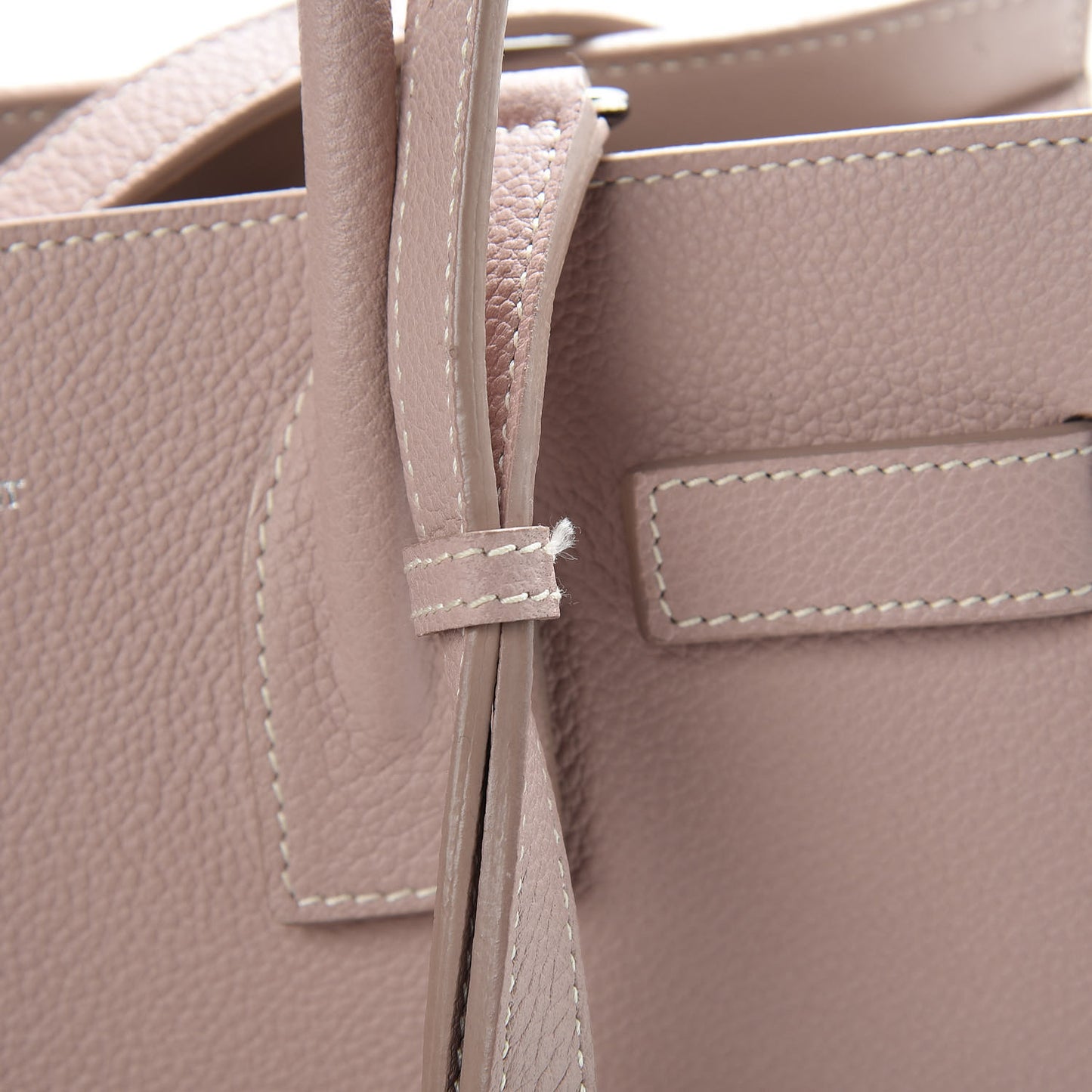 Grained Calfskin Baby Sac De Jour Antique Rose