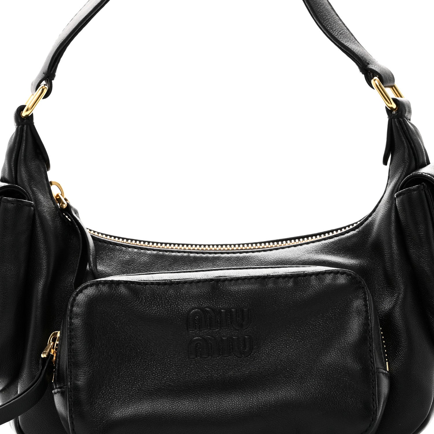 Miu Miu Nappa Multi Pocket Hobo Black 7 of 9