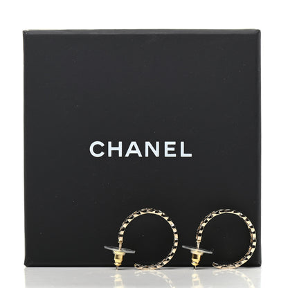 Chanel Metal CC Hoop Earrings Gold 4 of 4