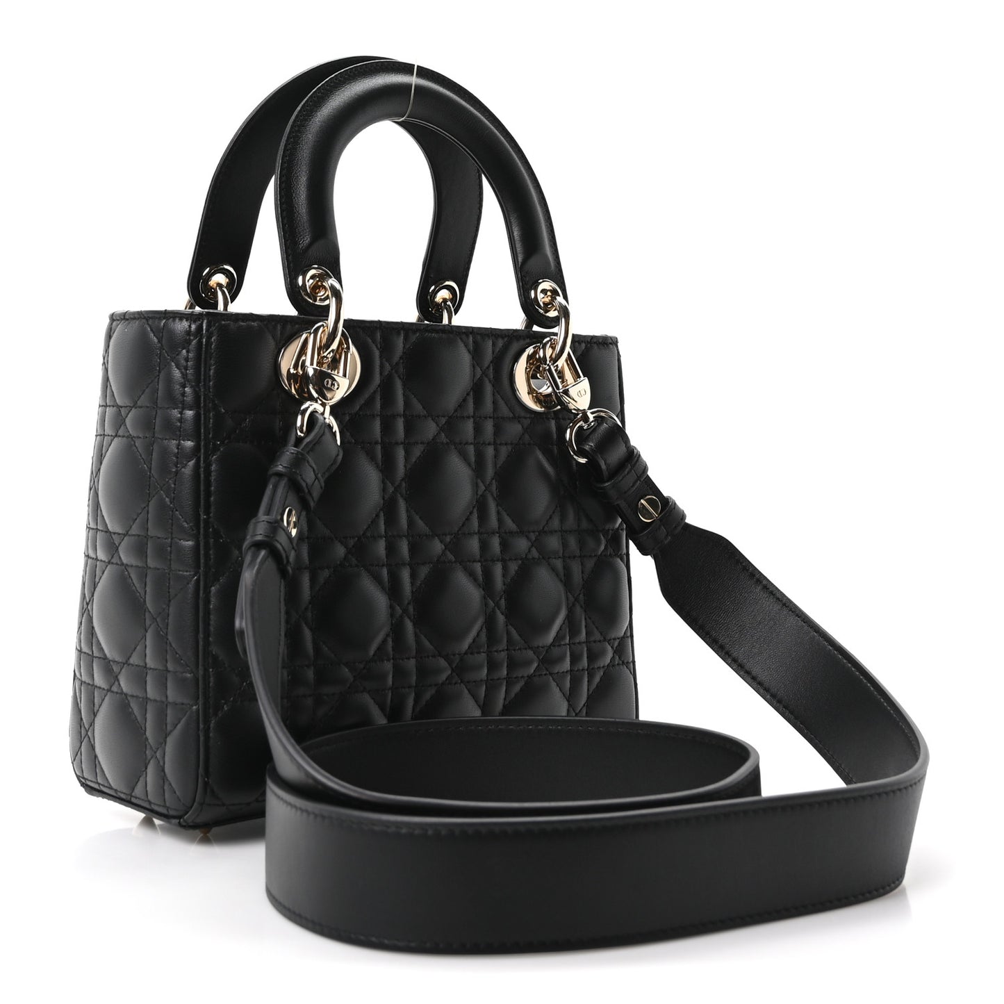 Lambskin Cannage Small My ABCDior Lady Dior Black