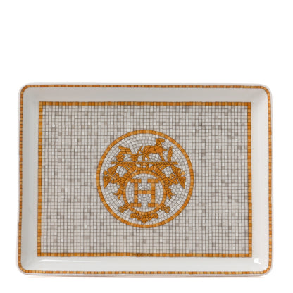 Hermes Porcelain Mosaique au 24 Gold Sushi Plate 1 of 4