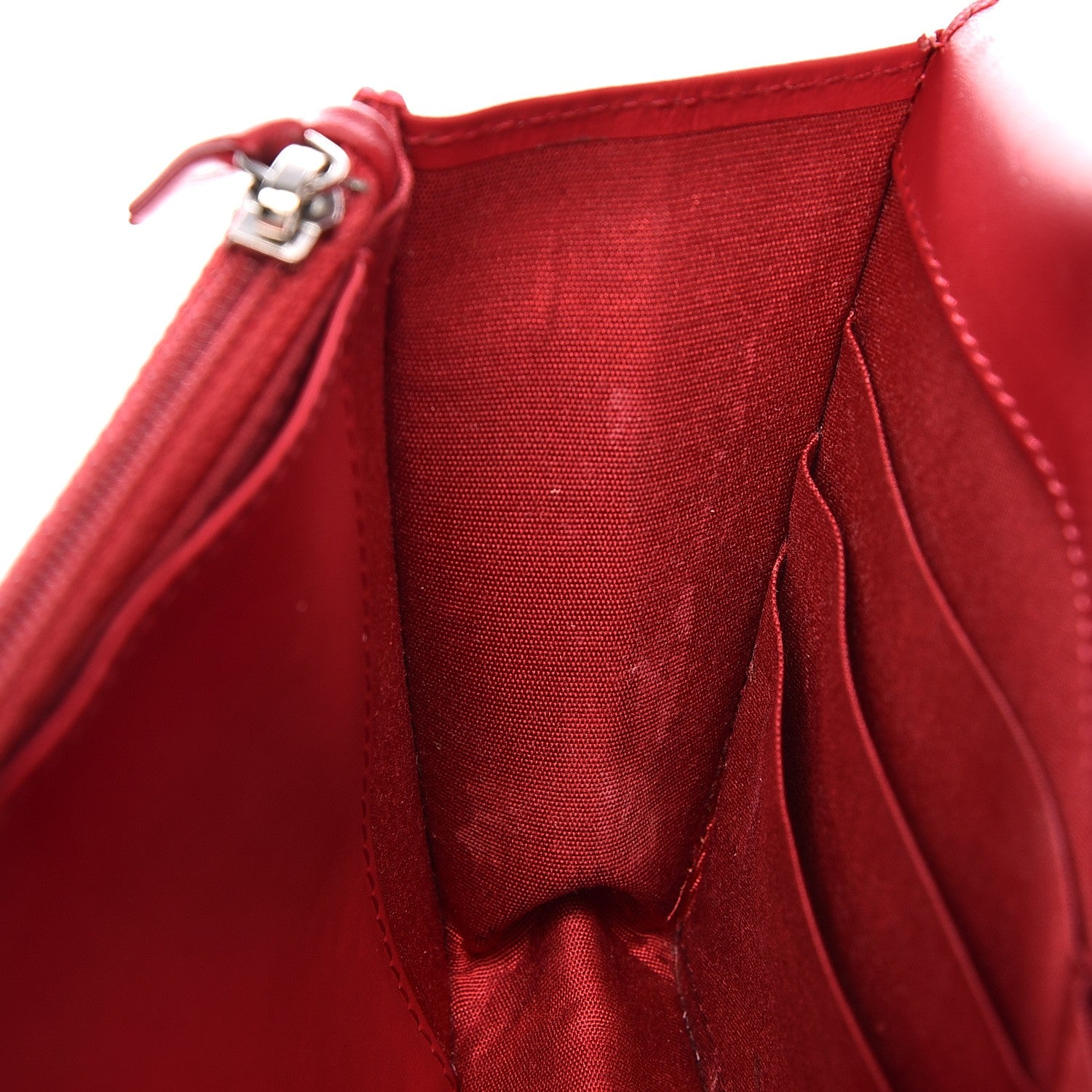 Chanel Caviar Timeless CC Wallet On Chain WOC Dark Pink 9 of 14