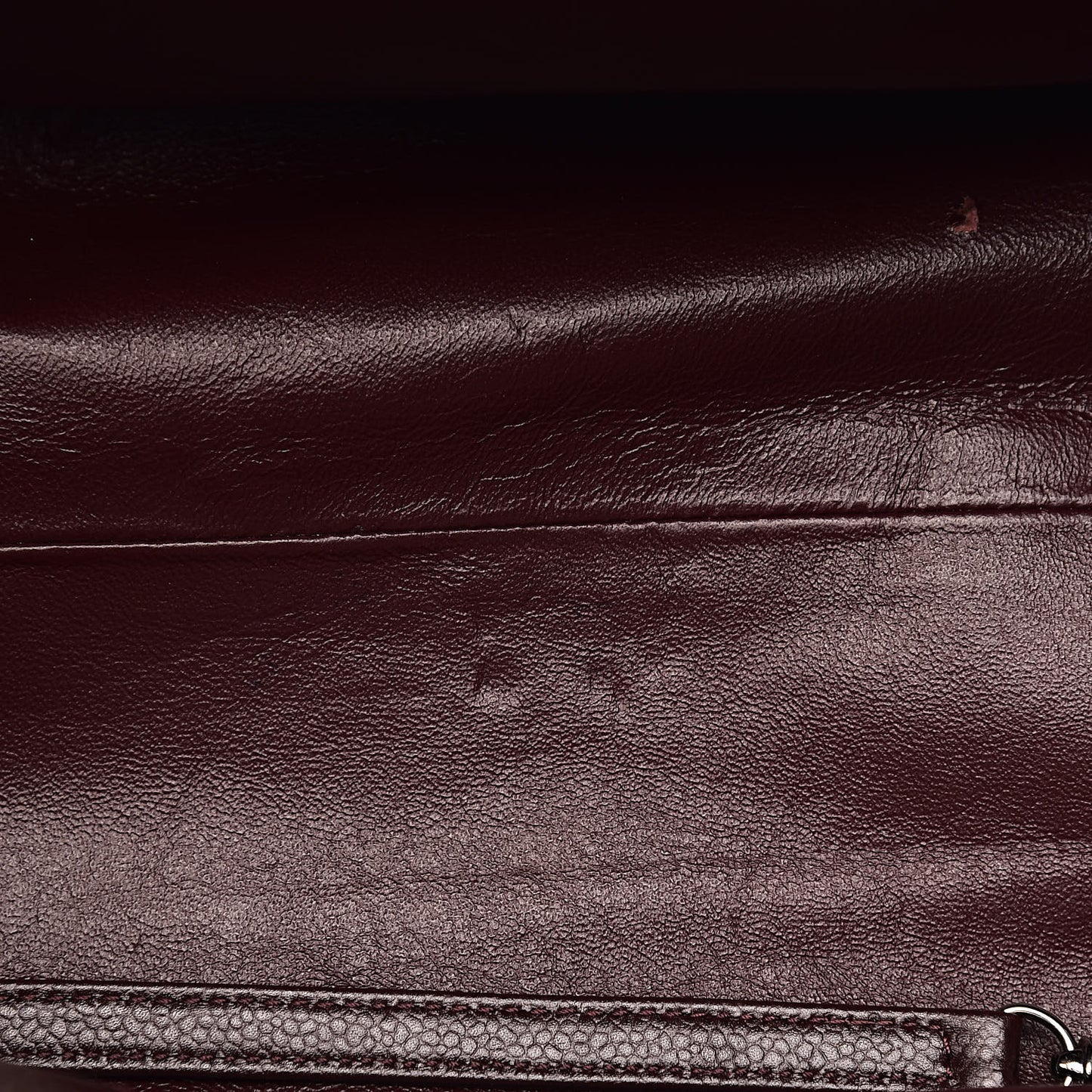 Caviar Quilted CC Timeless Bowler Burgundy