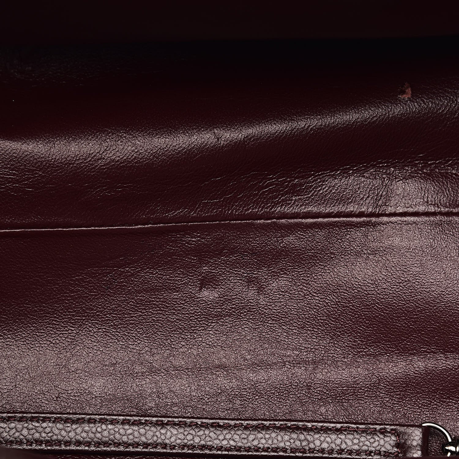 Chanel Caviar Quilted CC Timeless Bowler Burgundy 8 of 18