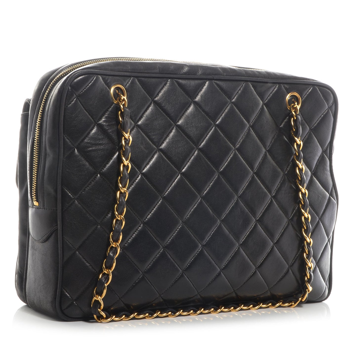 Lambskin Large Camera Case Black