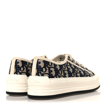 Christian Dior Canvas Oblique Walk'N'Dior Low Top Sneakers 40 Deep Blue 5 of 8