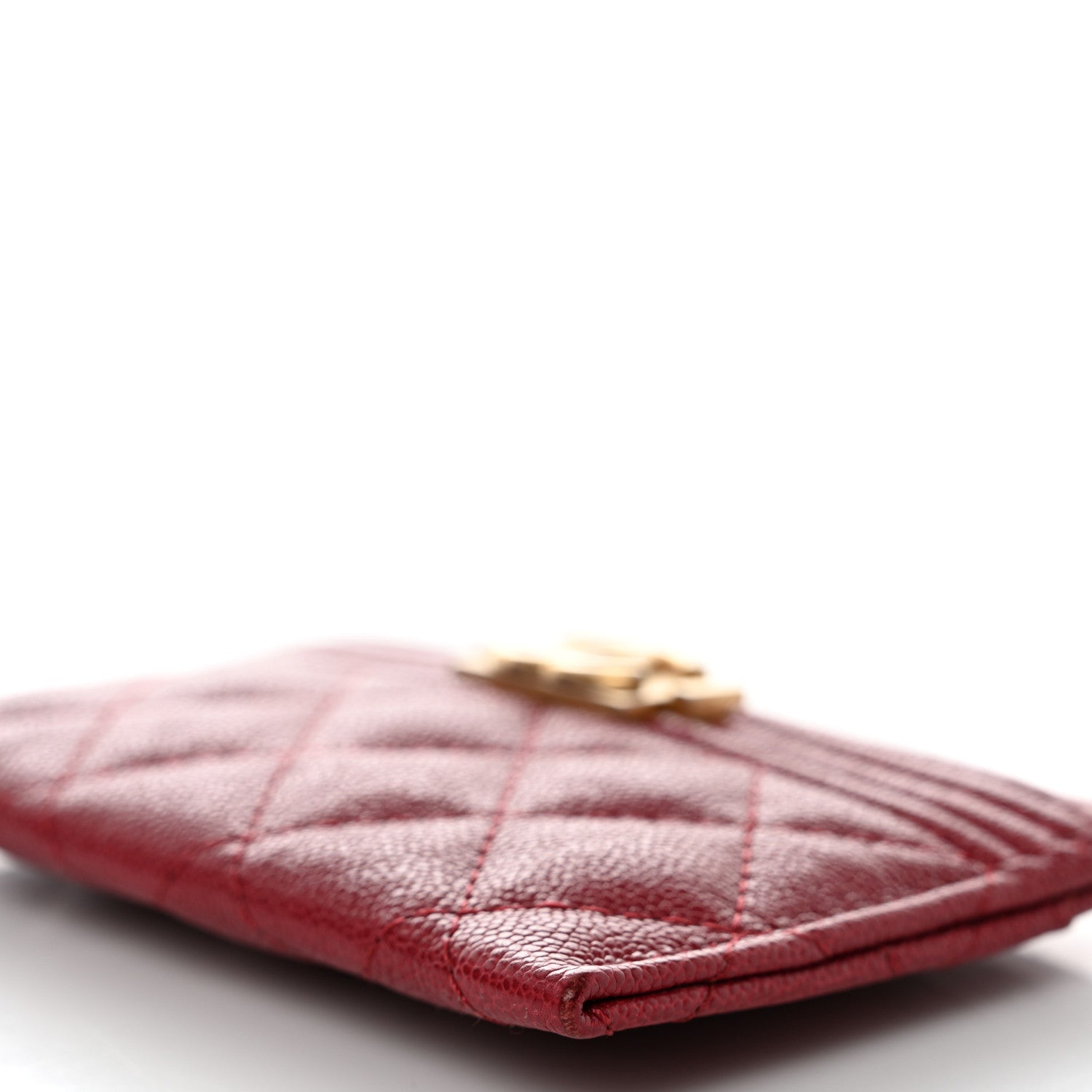 Chanel Caviar Quilted Boy Card Holder Red 10 of 14