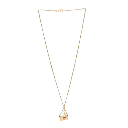 Chanel Metal Flap Bag Necklace Gold 3 of 5