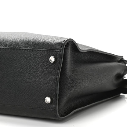 Fendi Cuoio Romano Selleria Monster Eyes Inlay Large Mens Peekaboo Iconic Essential Satchel Black Sunflower 13 of 13