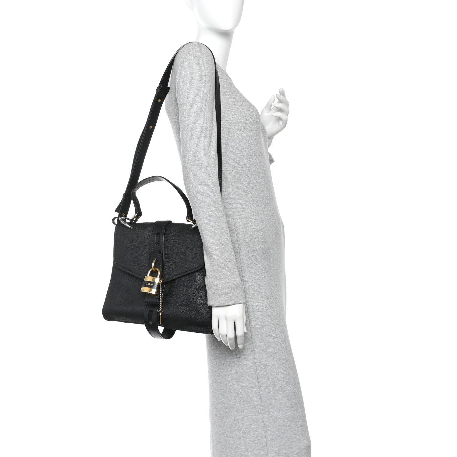 Chloe Grained Calfskin Medium Aby Day Shoulder Bag Black 2 of 10