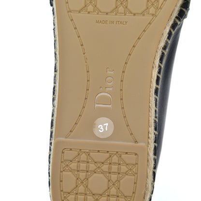 Christian Dior Denim Embroidered Riviera Espadrilles 37 Bleu Jean 7 of 9