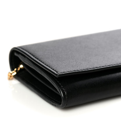 Fendi Vitello Liberty Century Lucido By The Way Continental Wallet On Chain Black 8 of 9
