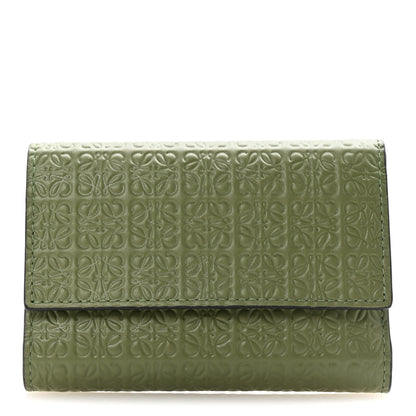 Loewe Calfskin Embossed Small Wallet Avocado 1 of 8