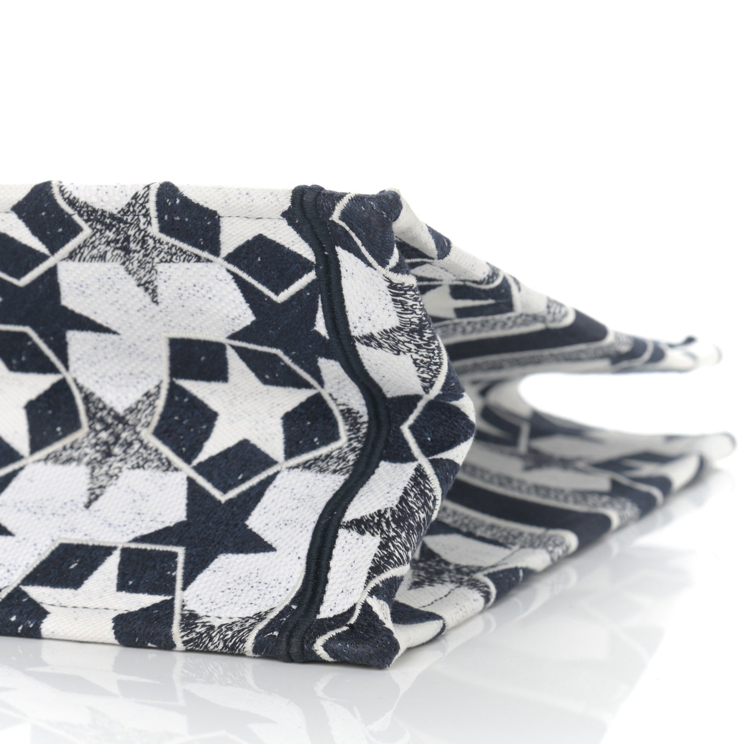 Christian Dior Canvas Embroidered Étoile Blue White 10 of 10