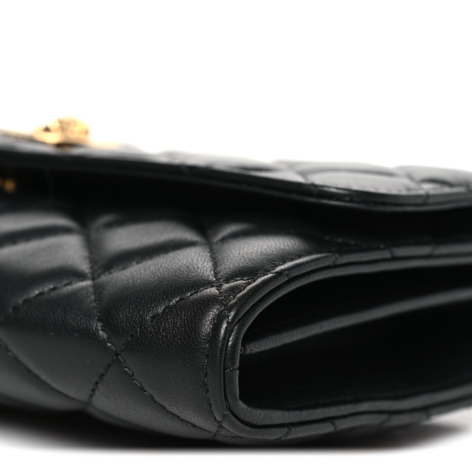 Versace Lambskin Quilted Medusa Wallet On Chain Crossbody Black 9 of 9