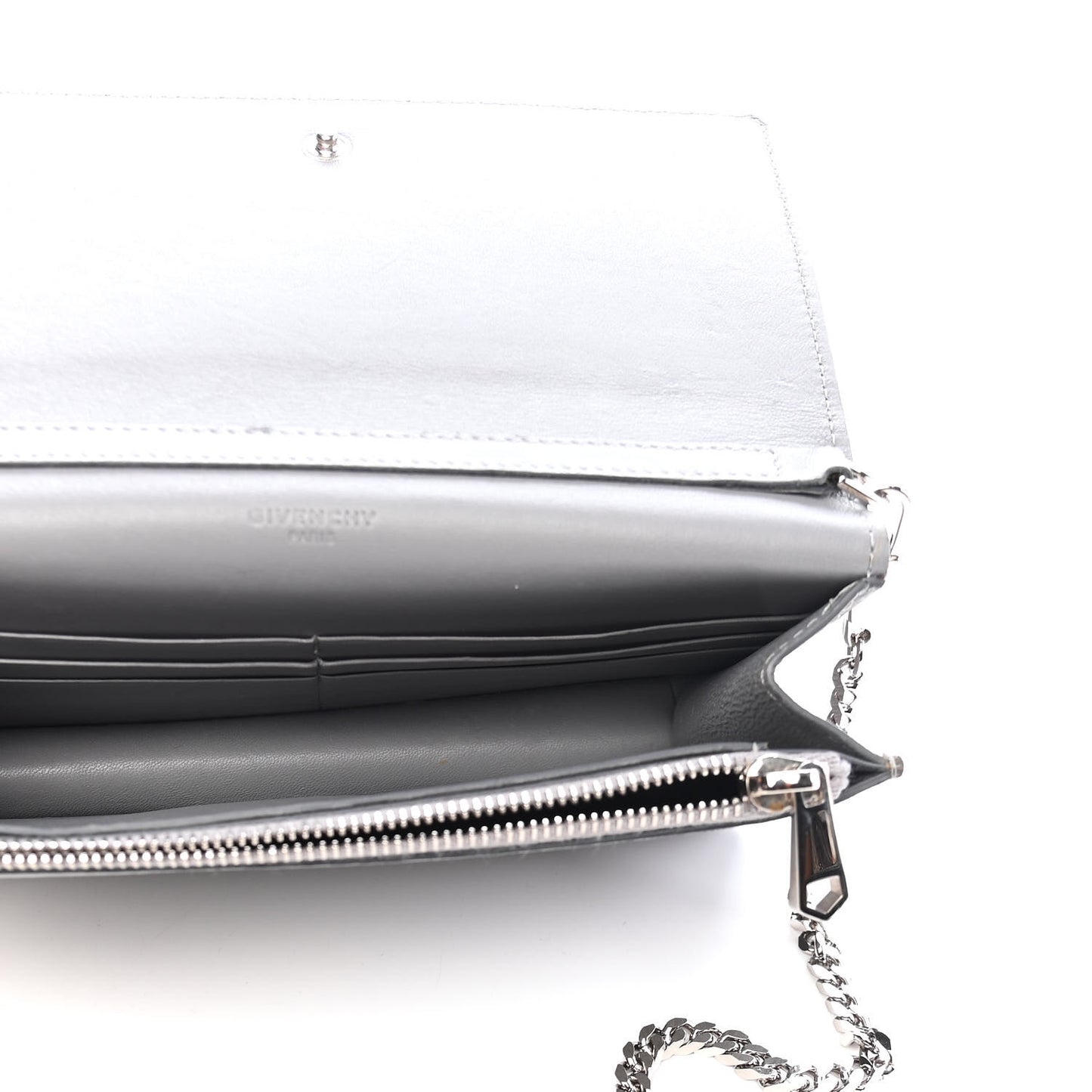 Sugar Goatskin Pandora Chain Wallet Grey
