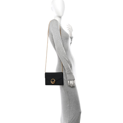 Fendi Vitello Cruise F is Fendi Medium Envelope Wallet on Chain Black 3 of 10