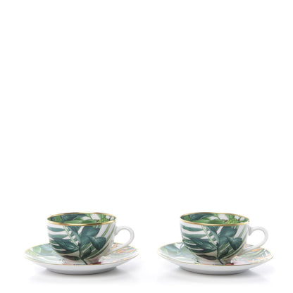 Hermes Porcelain Passifolia Tea Cup And Saucer Set Of 2 1 of 10