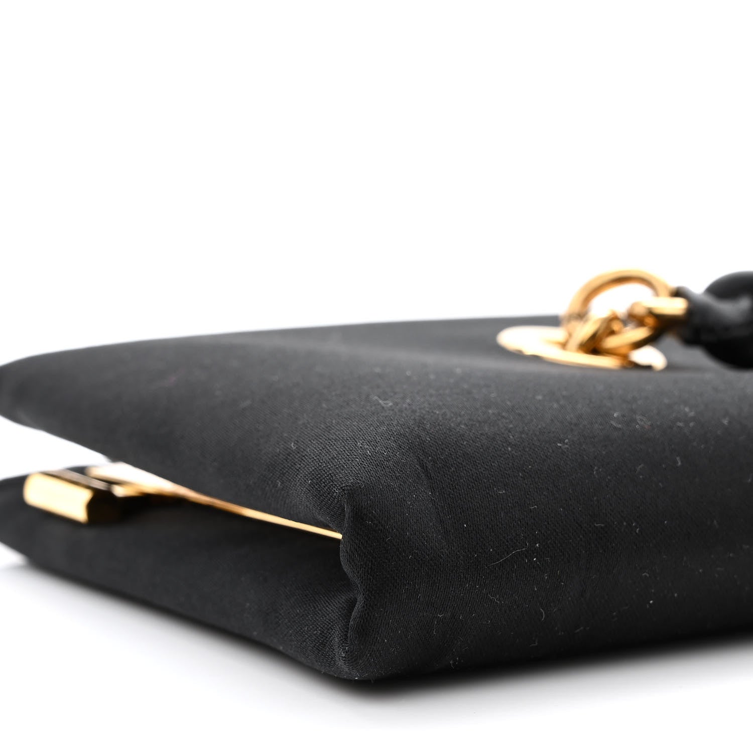 Tom Ford Satin Small Chain Clutch Bag Black 9 of 11