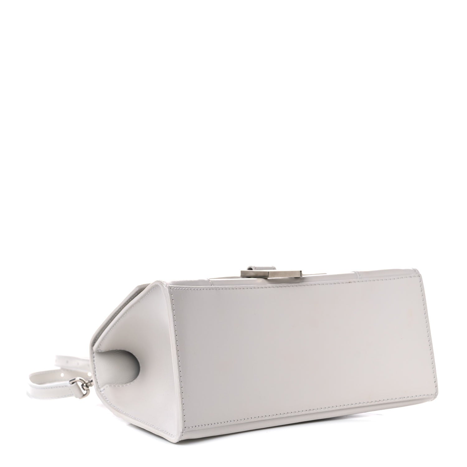 Balenciaga Shiny Box Calfskin Small Hourglass Top Handle Bag Chalky White 4 of 15