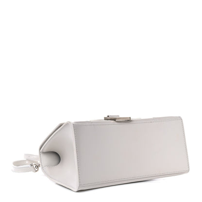 Balenciaga Shiny Box Calfskin Small Hourglass Top Handle Bag Chalky White 4 of 15