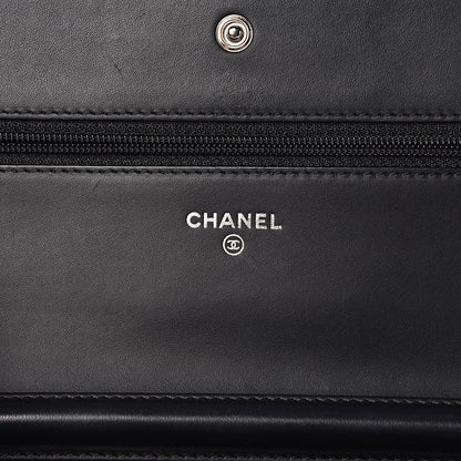 Chanel Patent Caviar Timeless CC Wallet on Chain WOC Black 6 of 13