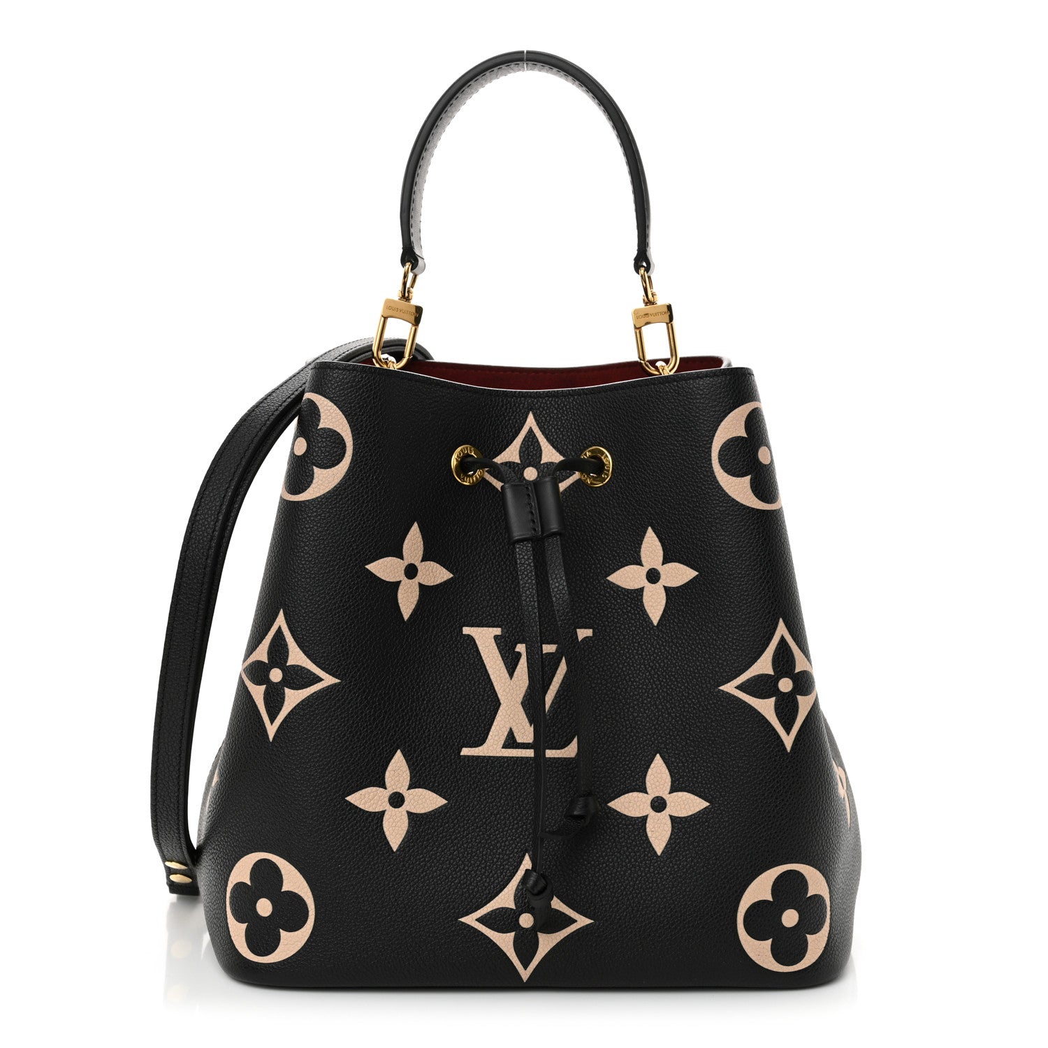 Louis Vuitton Empreinte Monogram Giant Neonoe MM Black Beige 1 of 10