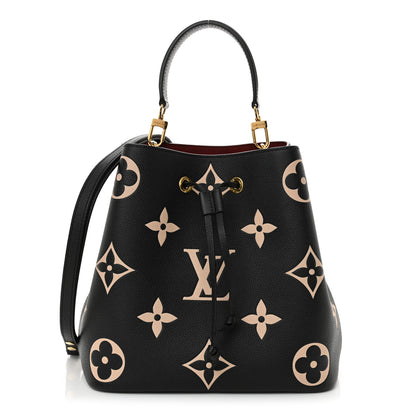 Louis Vuitton Empreinte Monogram Giant Neonoe MM Black Beige 1 of 10