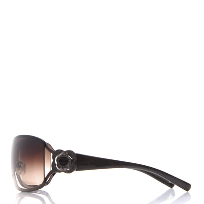 Chanel Swarovski Crystal Camellia CC Sunglasses 4164-B Bronze 3 of 8