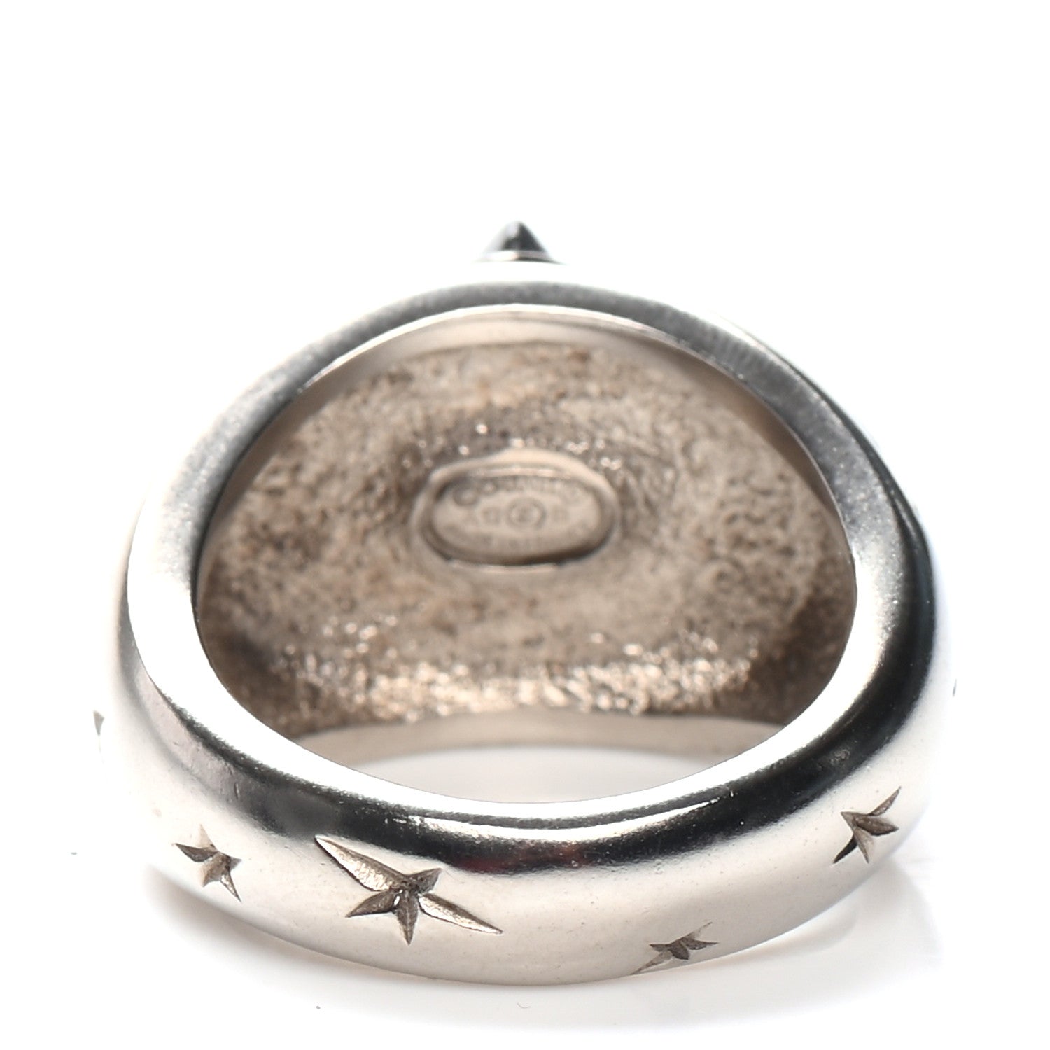 Chanel Metal CC Star Ring 6.25 Silver 4 of 6