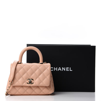 Chanel Caviar Quilted Extra Mini Coco Handle Flap Light Pink 11 of 11