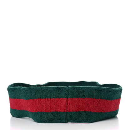 Gucci Vinyl Web Visor L Green Red 3 of 7