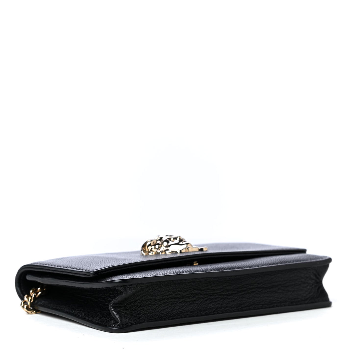 Grained Calfskin Palazzo Chain Evening Bag Black