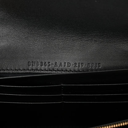 Fendi Nappa Matisse FF Embossed Continental Wallet On Chain Black 6 of 10