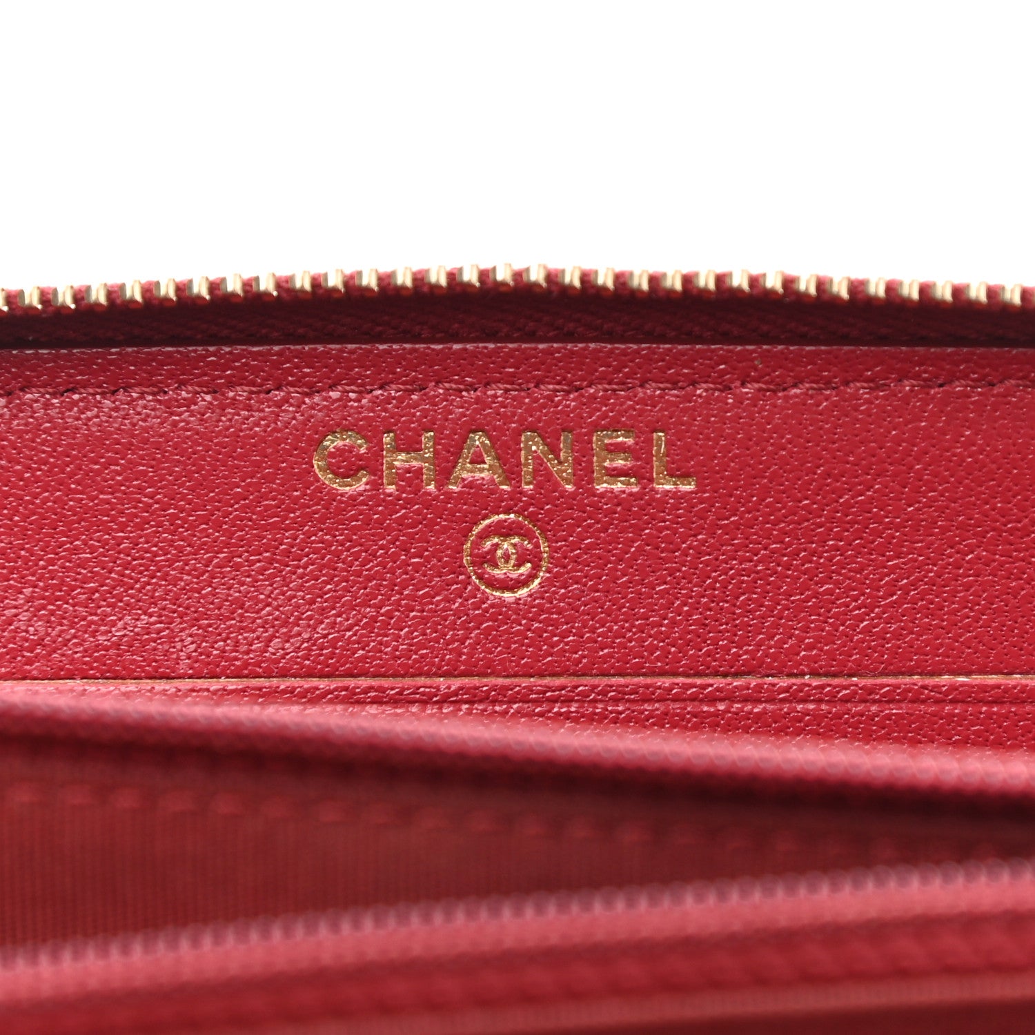 Chanel Sheepskin Caviar Chevron Quilted Medium Mademoiselle Vintage Zip Around Wallet Red 11 of 18