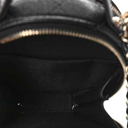 Chanel Caviar Quilted Round Handle With Care Vanity With Chain Black 5 of 10