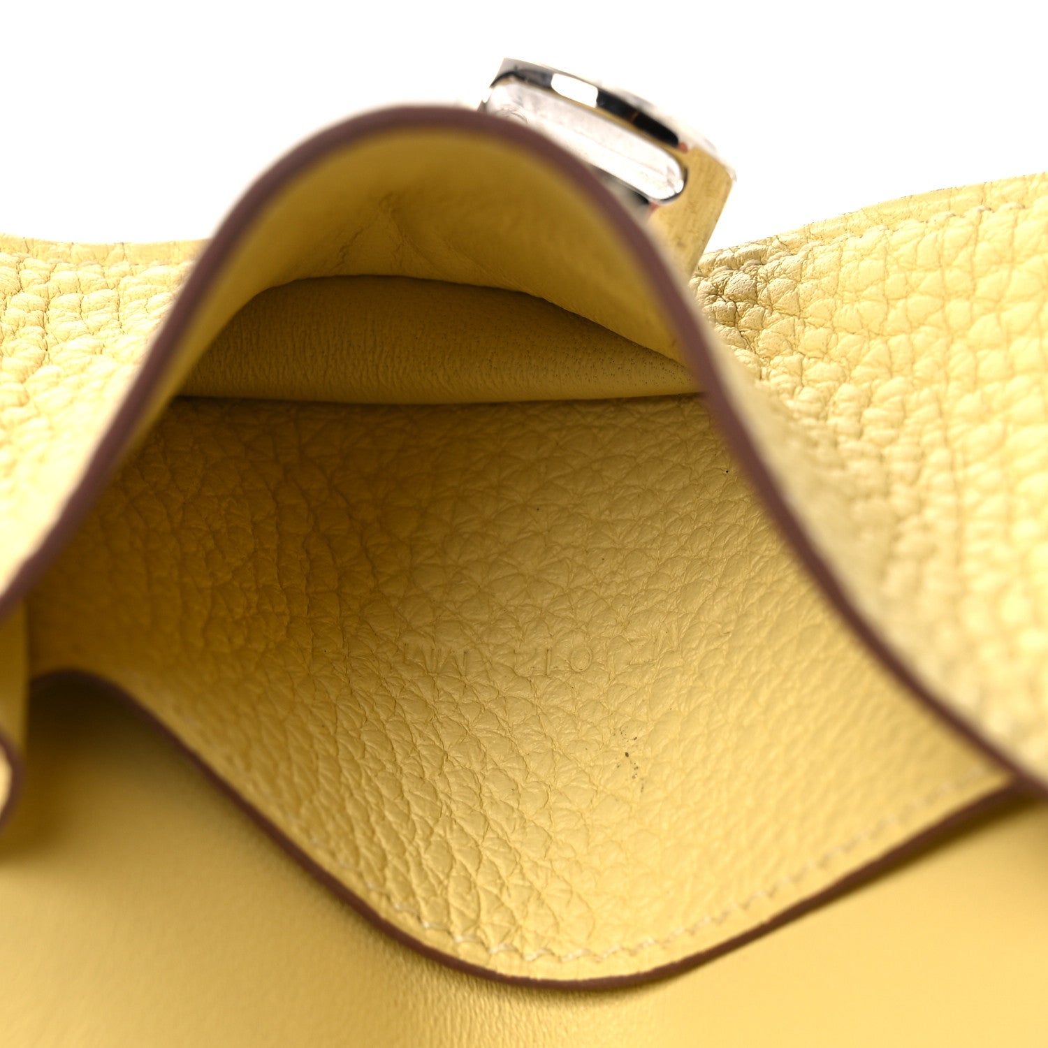 Hermes Togo Dogon Card Case Jaune Poussin 7 of 9