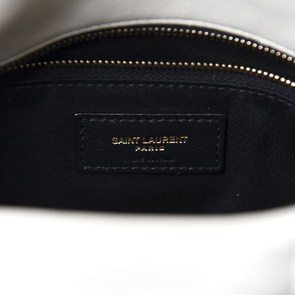 Saint Laurent Lambskin Quilted Small Loulou Puffer Monogram Chain Satchel Crema Soft 9 of 12
