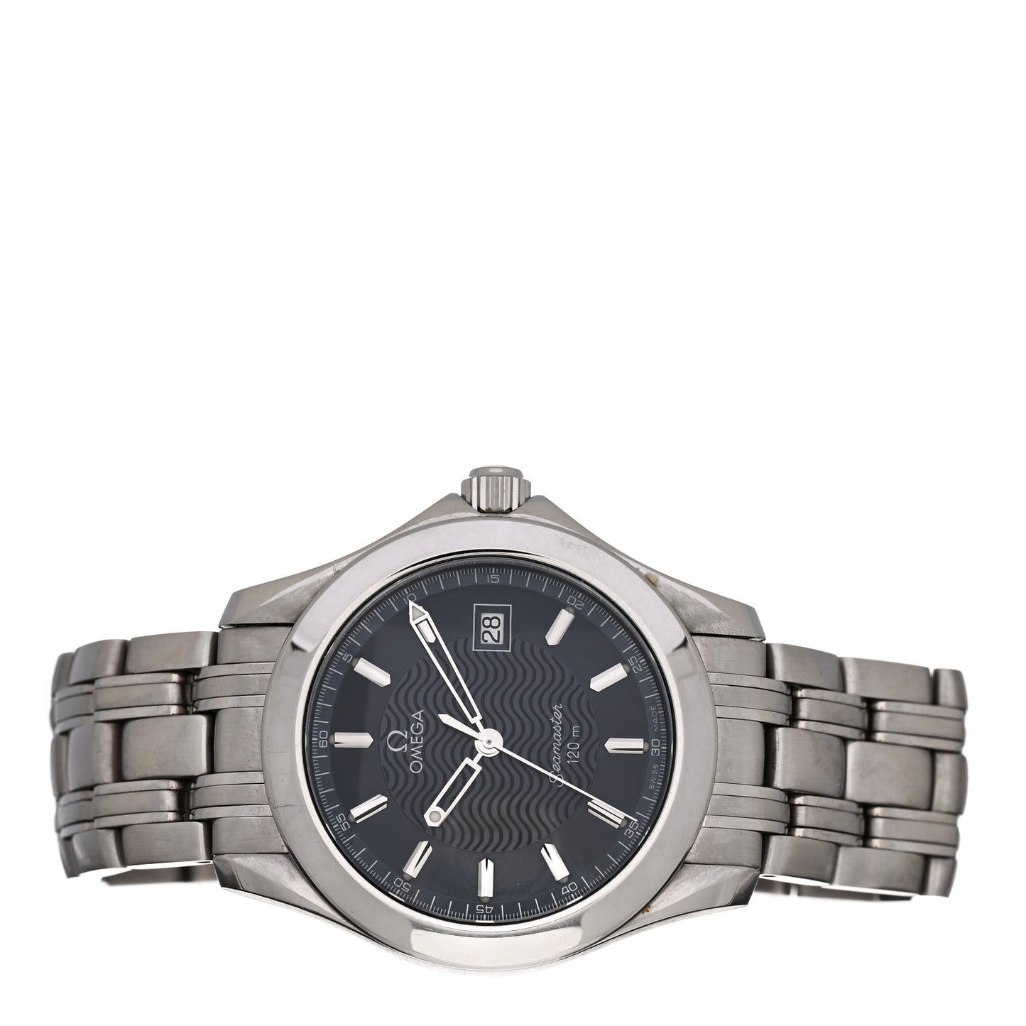 Stainless Steel 36mm Seamaster 120M Quartz Watch Blue 2511.81