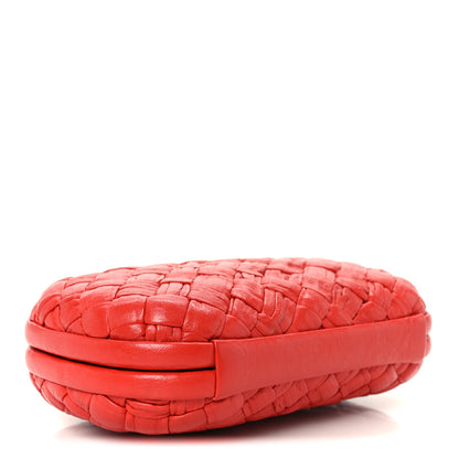Bottega Veneta Nappa Intrecciato Knot Clutch Red 4 of 7