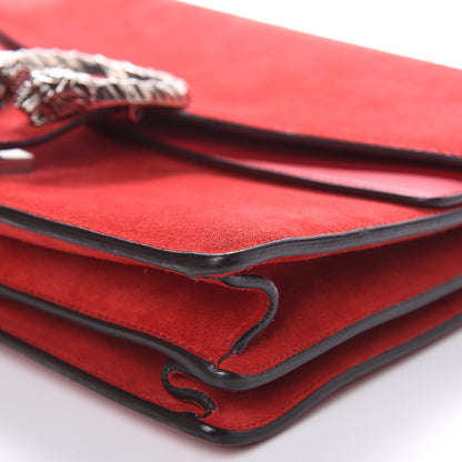 Gucci Suede Vitello Velvet Medium Dionysus Shoulder Bag Vulcanic Red 9 of 14