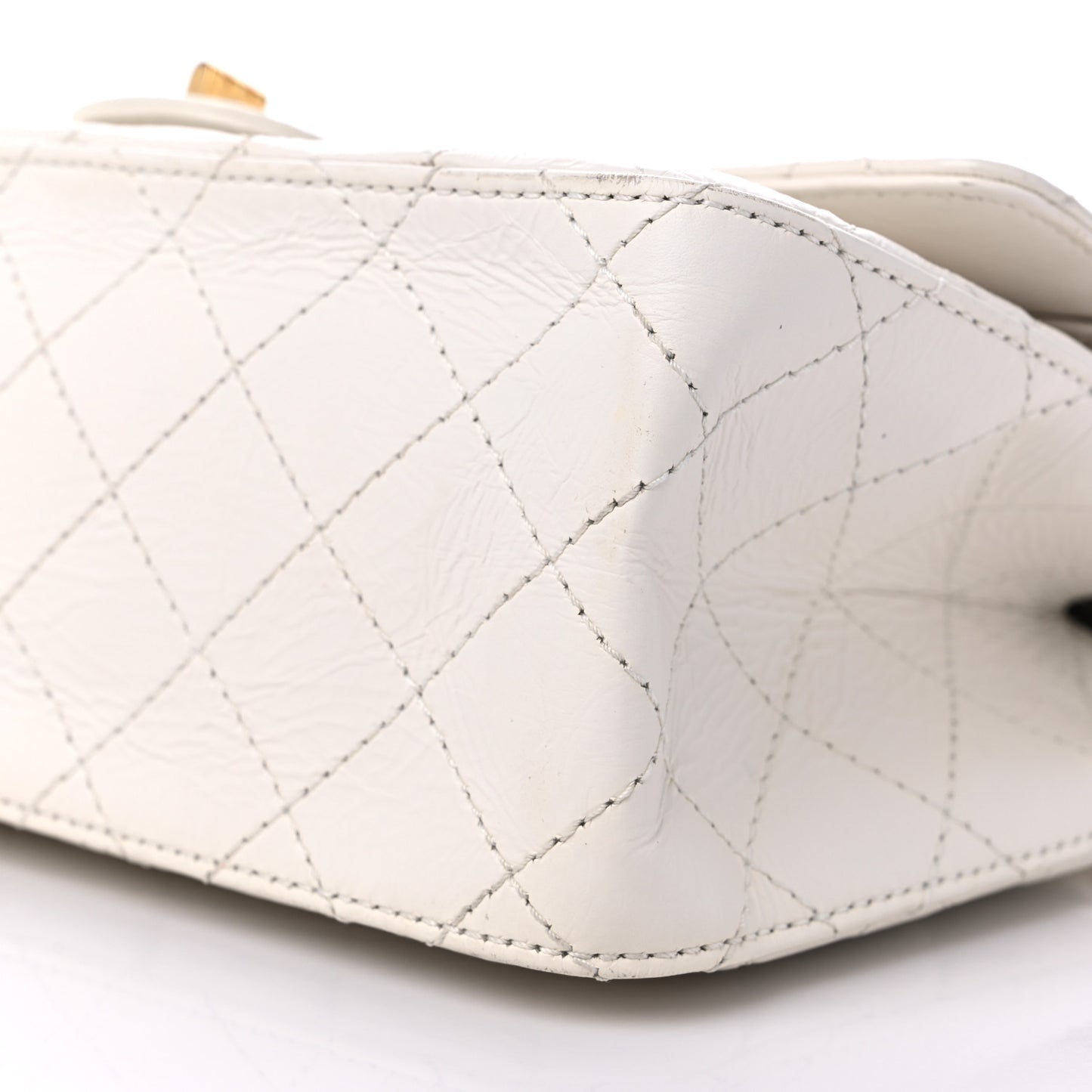 Aged Calfskin Quilted 2.55 Reissue 226 Flap White